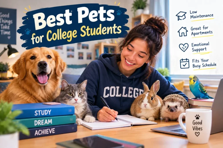 Best pets for college students in a cozy dorm room