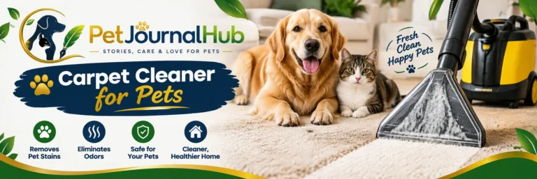 Carpet cleaner for pets removing a dog stain from a home carpet