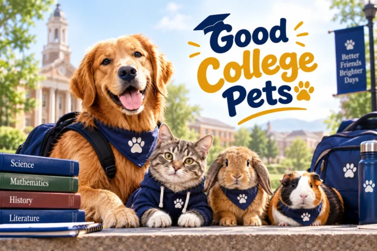 Good college pets for students in a cozy apartment setting