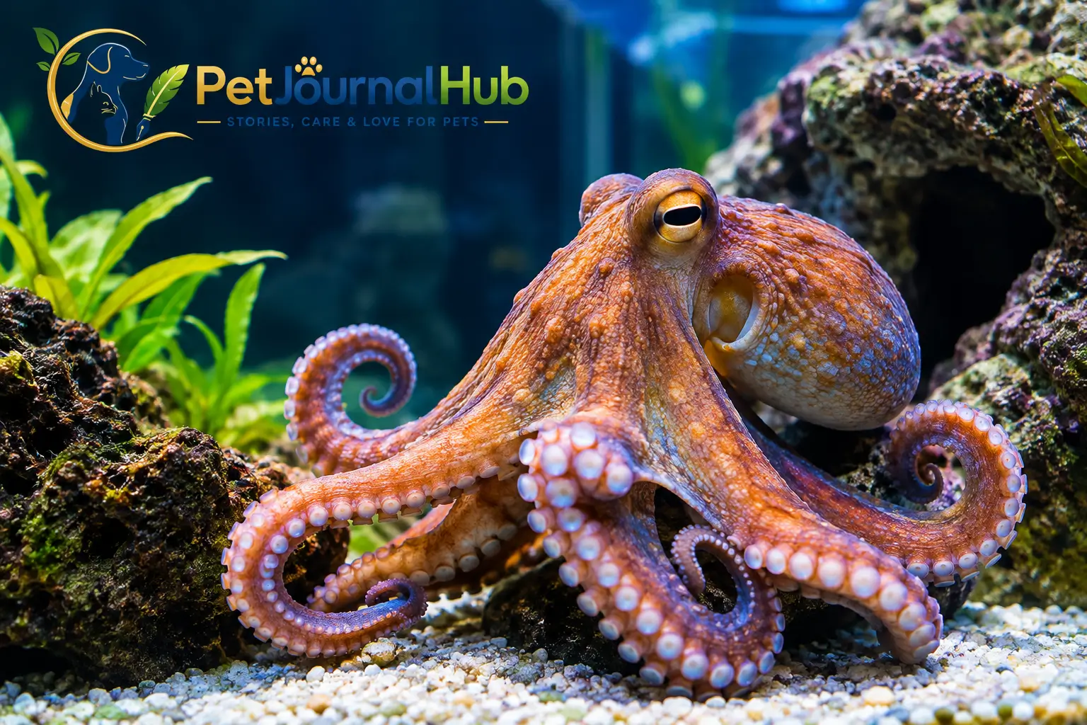 Octopus as pets in a secure marine aquarium