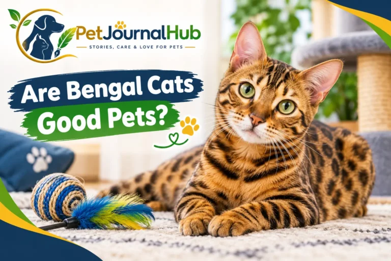 Bengal cat sitting indoors, showing its spotted coat and alert expression.