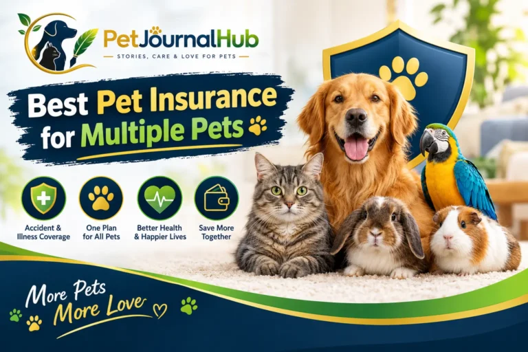 Best pet insurance for multiple pets, featuring dogs and cats in one household.