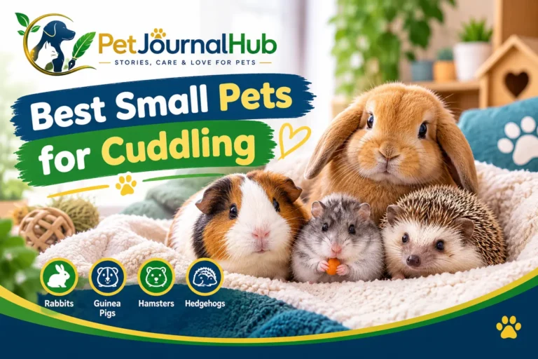 Best small pets for cuddling, including a pet rat, guinea pig, and rabbit.