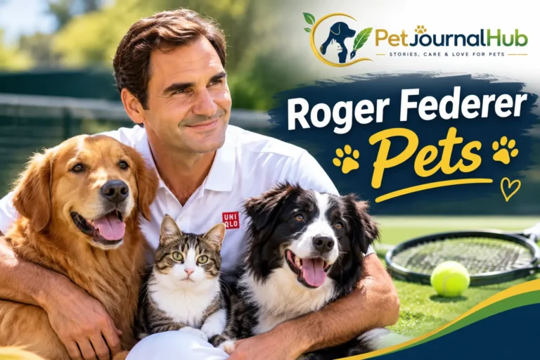 Roger Federer spending time with his family dog Willow