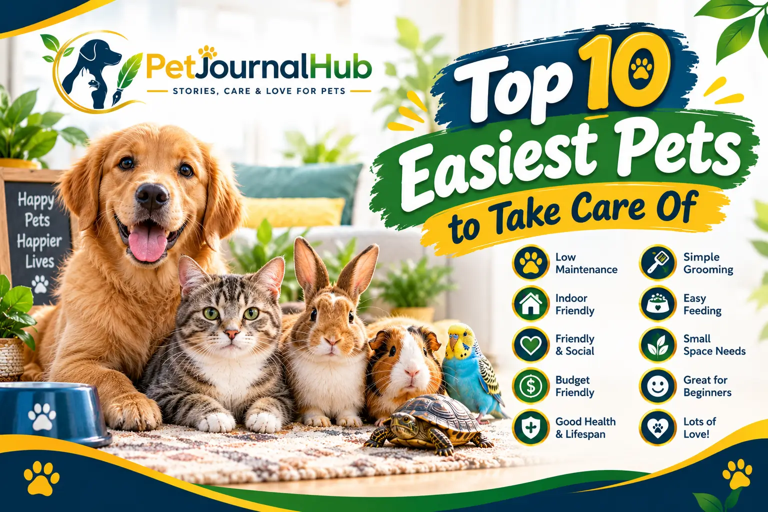 top 10 easiest pets to take care of